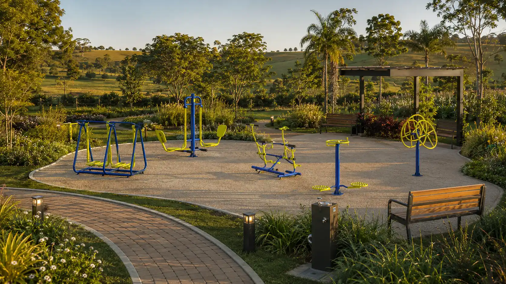 Academia ao ar livre do Reserva do Catuaí em Ibiraci MG