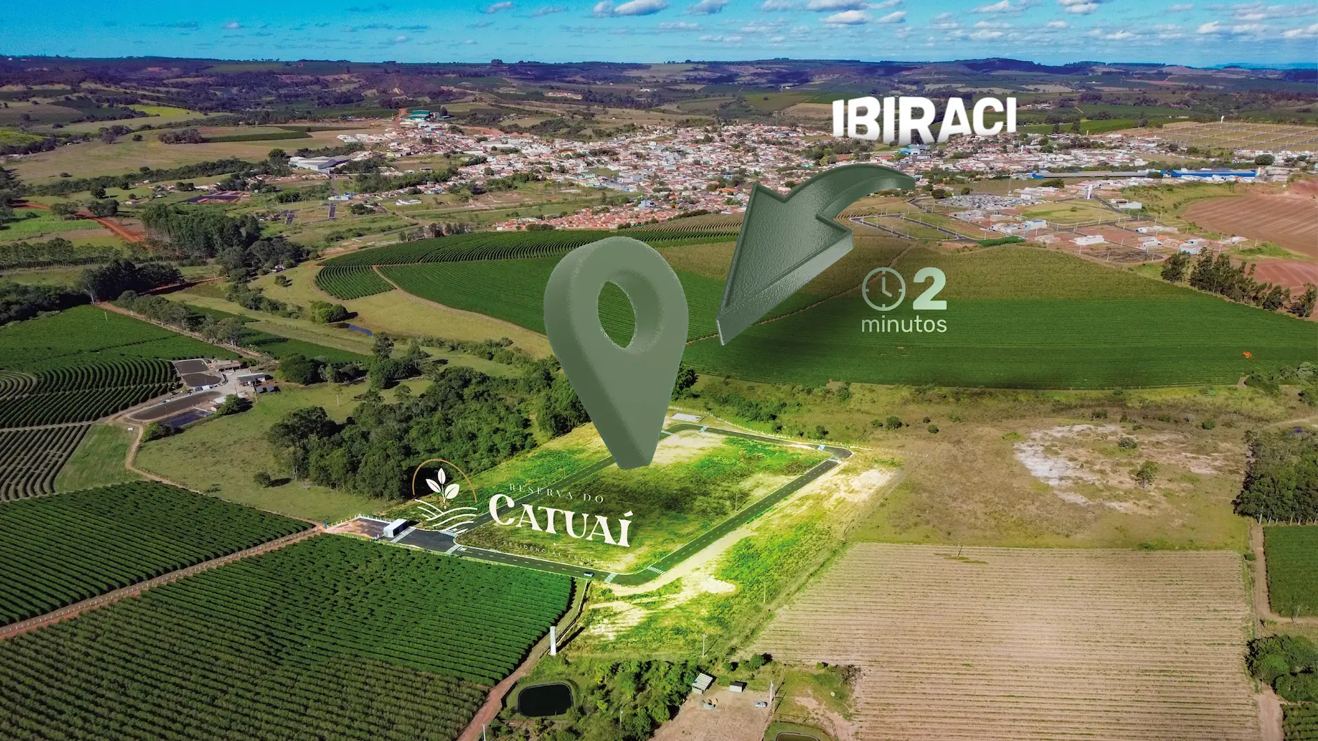 Vista de Ibiraci MG e região próxima ao Reserva do Catuaí